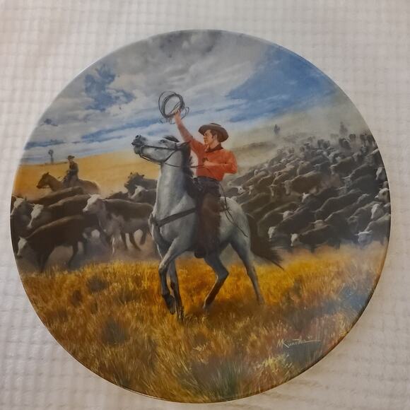 Knowles Oklahoma Movie Collector Plate by Mort Künstler Fourth Issue - Picture 1 of 2